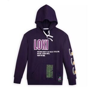 NWT Disney Parks Marvel Loki Master of Mischief Pullover Hoodie XL